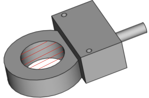 Ring version of proximity switch sensor for variable area flow meter